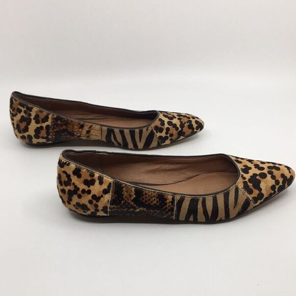 Corso Como Animal Print Pony Hair Hair on Hide Pointy Ballet Flats Size 7M - Picture 5 of 16